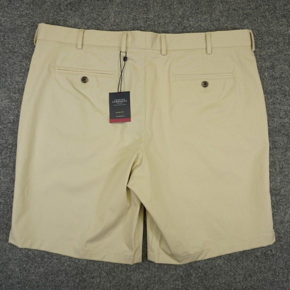 NEW Charles Tyrwhitt Chino Shorts Mens 40 Stone Slim Fit 9" Inseam Golf Stretch - Picture 9 of 10